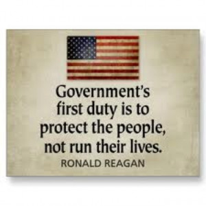 Ronald Reagan quote - less government.