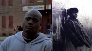 DeAndre McCullough appears in a still from 'The Wire' and on the cover ...