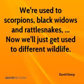 We're used to scorpions, black widows and rattlesnakes, ... Now we'll ...