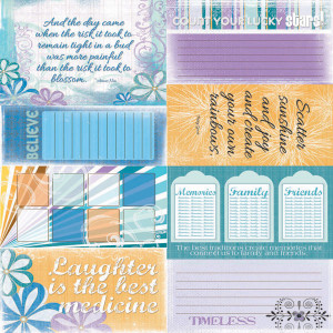 Quick Quotes - Summer Breeze Collection - 12 x 12 Paper - Phrases
