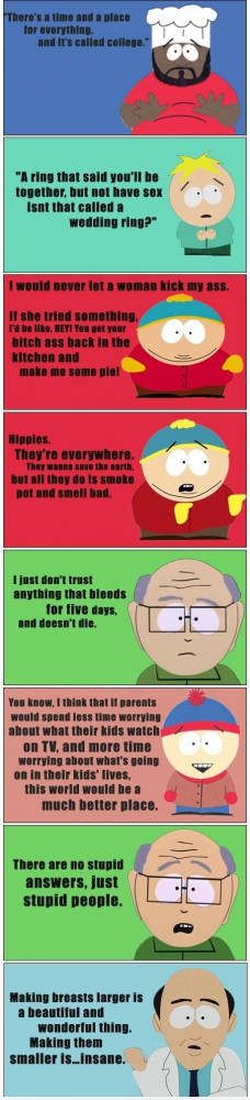 The Butters quote is my favorite! Lmao :D