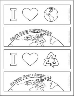 Earth Day Bookmarks For more Earth day craft and other freebies see ...