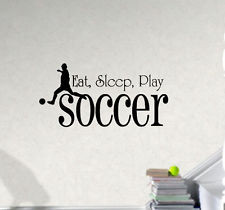 ... Soccer Kids Football Child Wall Art Decal Quote Inspiration Sticker