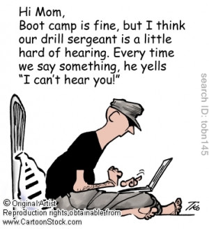 USMC – Bootcamp humor. Mom, Drill Sergeant is a little deaf…