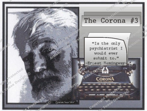 Famous Author Ernest Hemingway Quote On T-shirt About His Corona No.3 ...