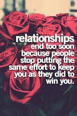 people get comfortable, and quit trying. Never allow yourself to get ...