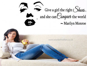 Marilyn Monroe Right Shoes Quote Wall Art Sticker