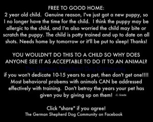 Be a responsible pet owner. Totally agree. So many owners are awful ...