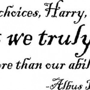 Harry Potter Quote by Dumbledore Vinyl Wall Decal by bushcreative