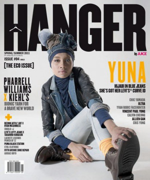 Malaysian singer YUNA on the cover. Love her denim turban.
