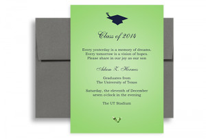 ... Sample Verses Wording Graduation Invitation Example 5x7 in. Vertical