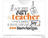 Teacher Appreciation Printable / Thank You Teacher / Einstein Quotes ...