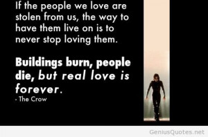 Stolen people love – The Crow quote