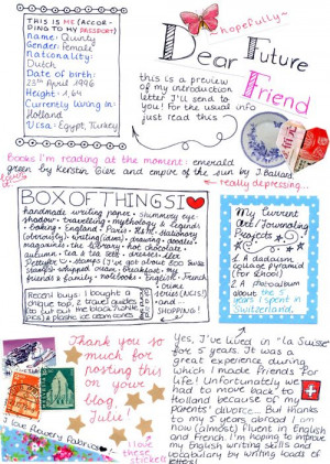 Penpal Ad Quinty 1...ideas for intro letters
