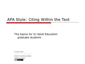 APA in-text citations