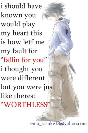 Emo Sad Love Quotes sad Emo Boy Girl Quotes that Make You Cry Pictures ...