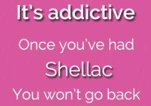 Shellac Nails are addictive, available at cg nail salon regina