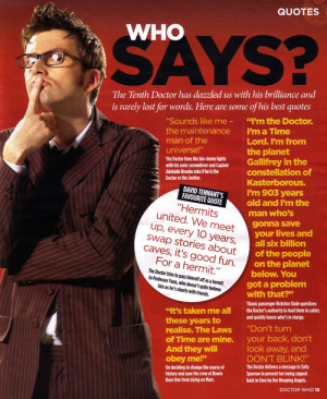 10th Doctor Who Quotes