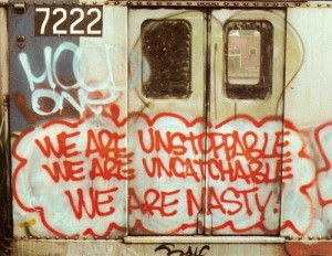 Vintage NYC Subway graffiti