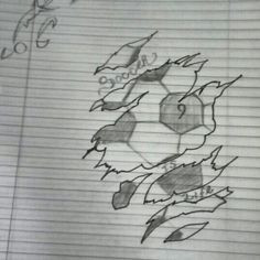 My idea of a tattoo a soccer ball beneath the skin that i drew More