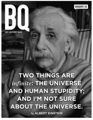 Couldn't resist this quote from Albert Einstein!
