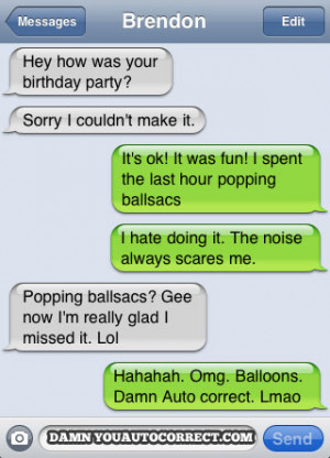 funny auto-correct texts - Coworker’s Birthday Party
