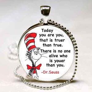 Details about DR SEUSS CAT IN THE HAT Quote Altered Art Silver Plated ...