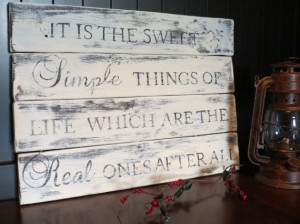 Distressed Wood Plank Handpainted Quote Sign - Rustic, Cottage ...