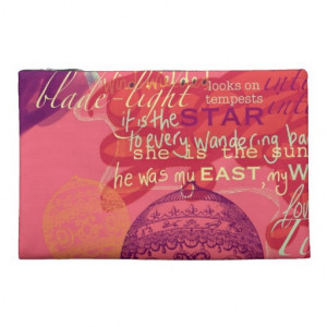 Pink Clutch Shakespeare Love Quotes Travel Accessories Bags