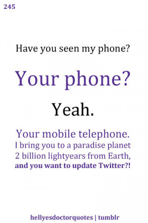 amy pond doctor who phone twitter update