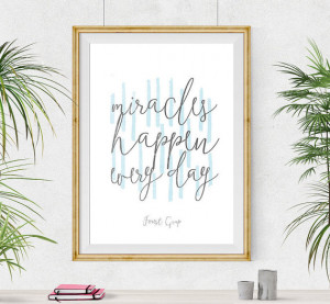 Poster quote Forrest Gump-Miracles happen every day