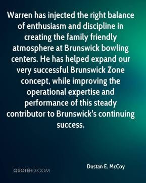 Dustan E. McCoy - Warren has injected the right balance of enthusiasm ...