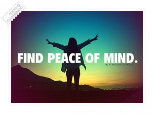 Find peace of mind quote