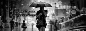 ... Umbrella : Rain quote timeline cover / Sad Girl Quotes Timeline Cover