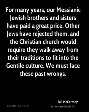 Jewish brothers and sisters have paid a great price. Other Jews ...
