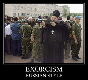 funny priest Russia exorcism