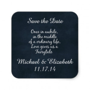 Wedding Invitations with Love Quote Square Sticker