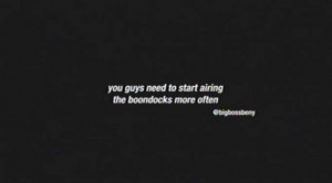 AP Quickie: The Boondocks Back In 2014