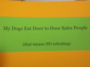 no soliciting
