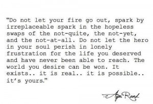Do not let your fire go out