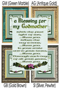 Blessing for Godparents [3 sizes] #649 click for details
