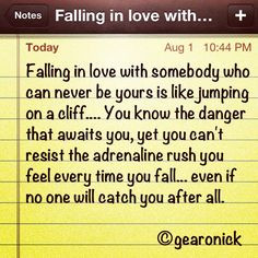 Quotes About Being In Love With Someone You Cant Have Falling in love ...