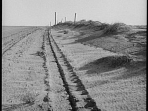 Sections of the Dust Bowl were abandoned for miles, including this ...
