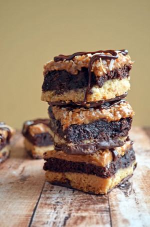 Samoa Brownies Favorite girlscout cookie- reinvented!