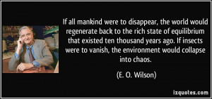 If all mankind were to disappear, the world would regenerate back to ...