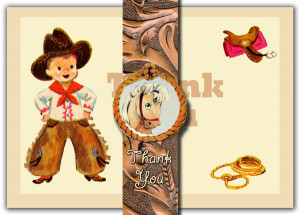 ... Baby Shower Thank You Cards » Western Tots Cowboy Thank You Card