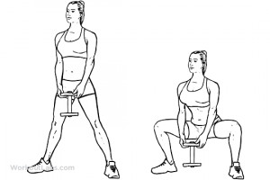 These are some of How Sumo Squats With Dumbbell Women Fitness Video ...