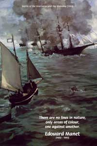 Manet Battle Painting: Art, Colour & Nature Quote