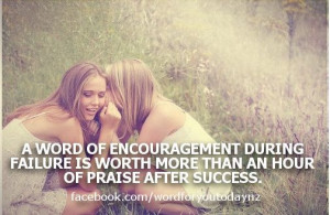 Today's word reminds us to encourage others! When we notice someone ...