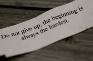 Don't give up . . .